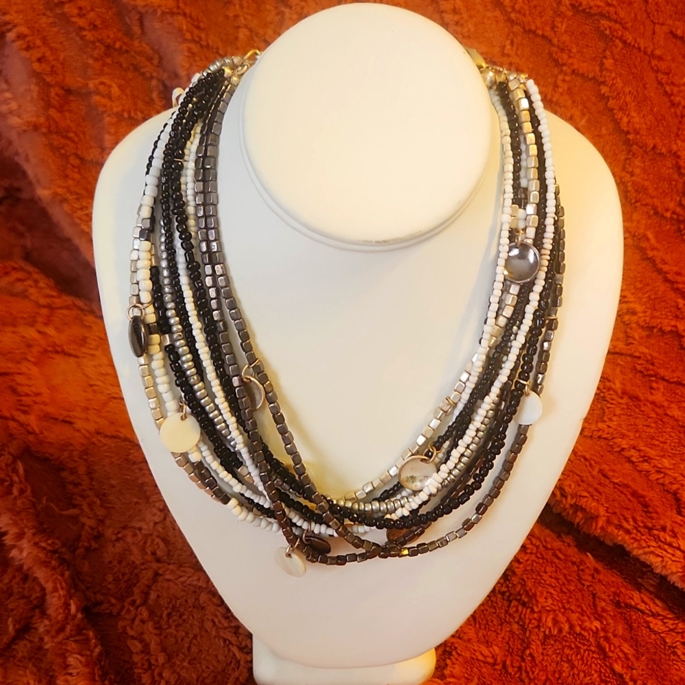 Chicos multi strain beaded necklace